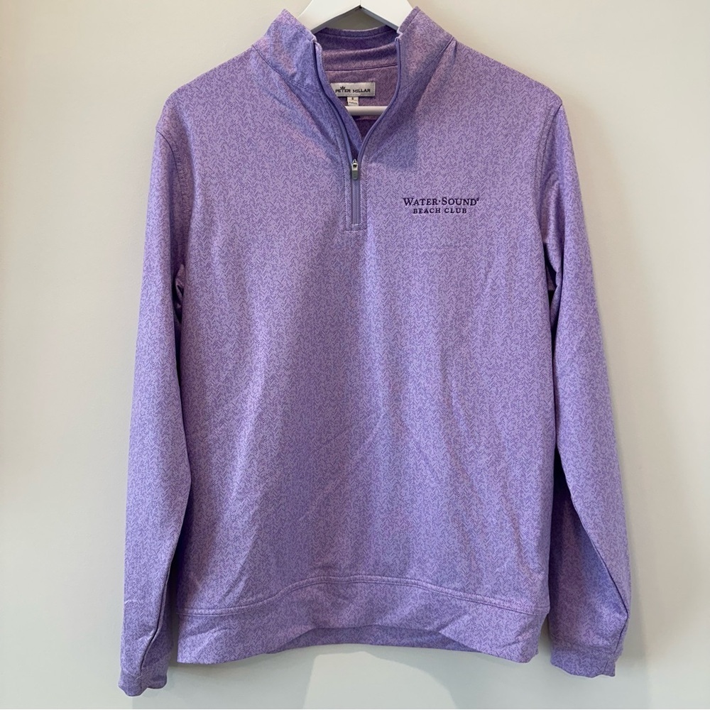 Peter Millar Men’s Quarterzip QZip Quarter Zip Jacket Sweater Sweatshirt Purple - Picture 1 of 9